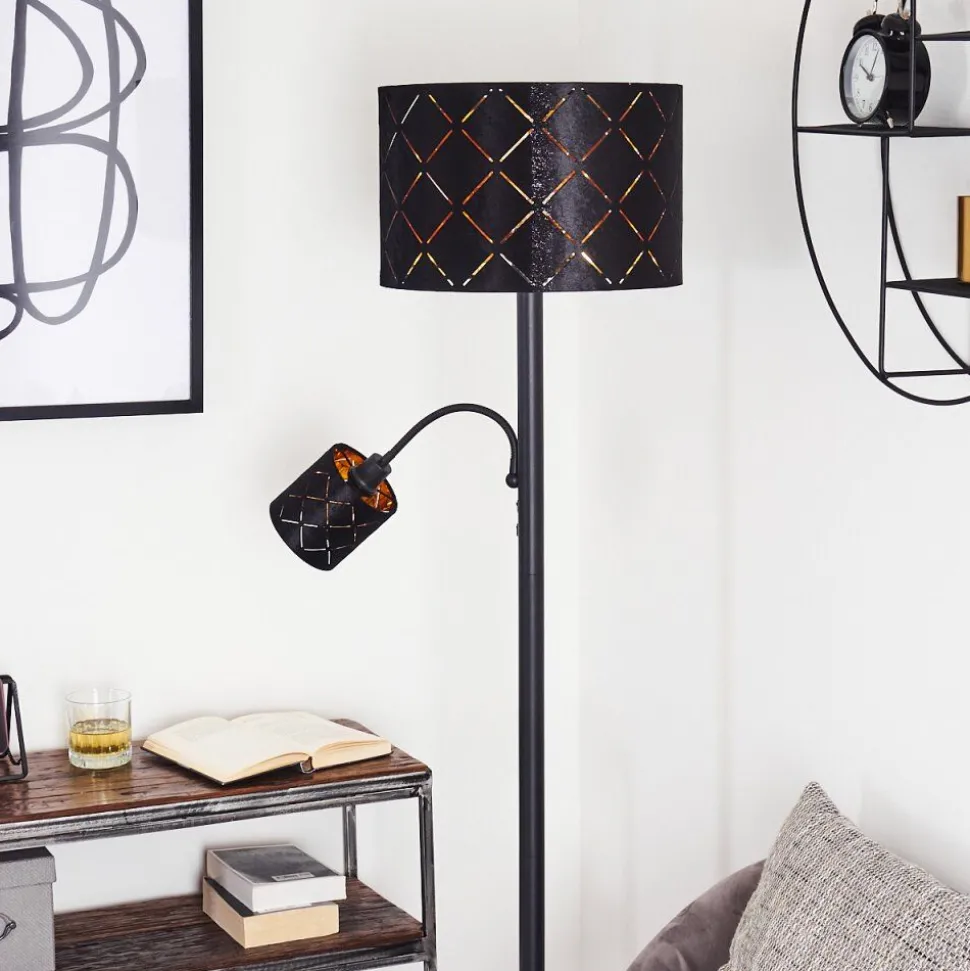 Lampadaire Arnoya Noir, 2 Lumieres
