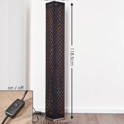 Lampadaire Astille Nickel Mat, 2 Lumieres