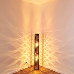 Lampadaire Astille Nickel Mat, 2 Lumieres