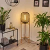 Lampadaire Ateponta Bois Clair, Noir, 1 Lumiere