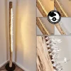 Lampadaire Bansberia Led Bois Clair, Noir, 1 Lumiere
