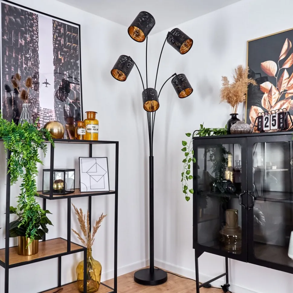 Lampadaire Bathinda Noir, 5 Lumieres