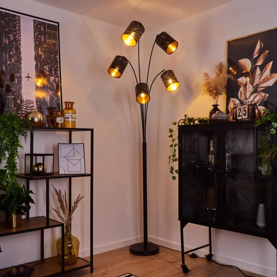 Lampadaire Bathinda Noir, 5 Lumieres