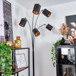 Lampadaire Bathinda Noir, 5 Lumieres