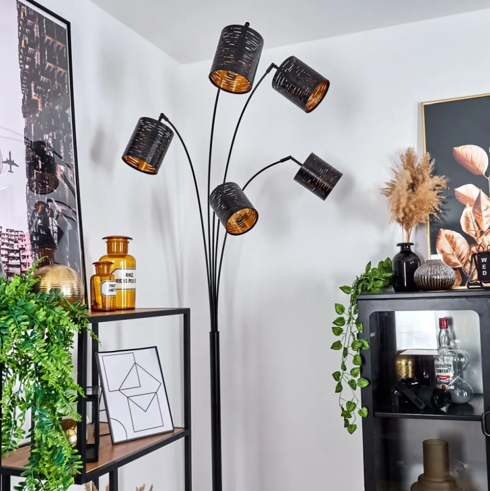 Lampadaire Bathinda Noir, 5 Lumieres