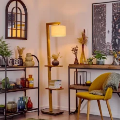 Lampadaire Baval Ecru, 1 Lumiere