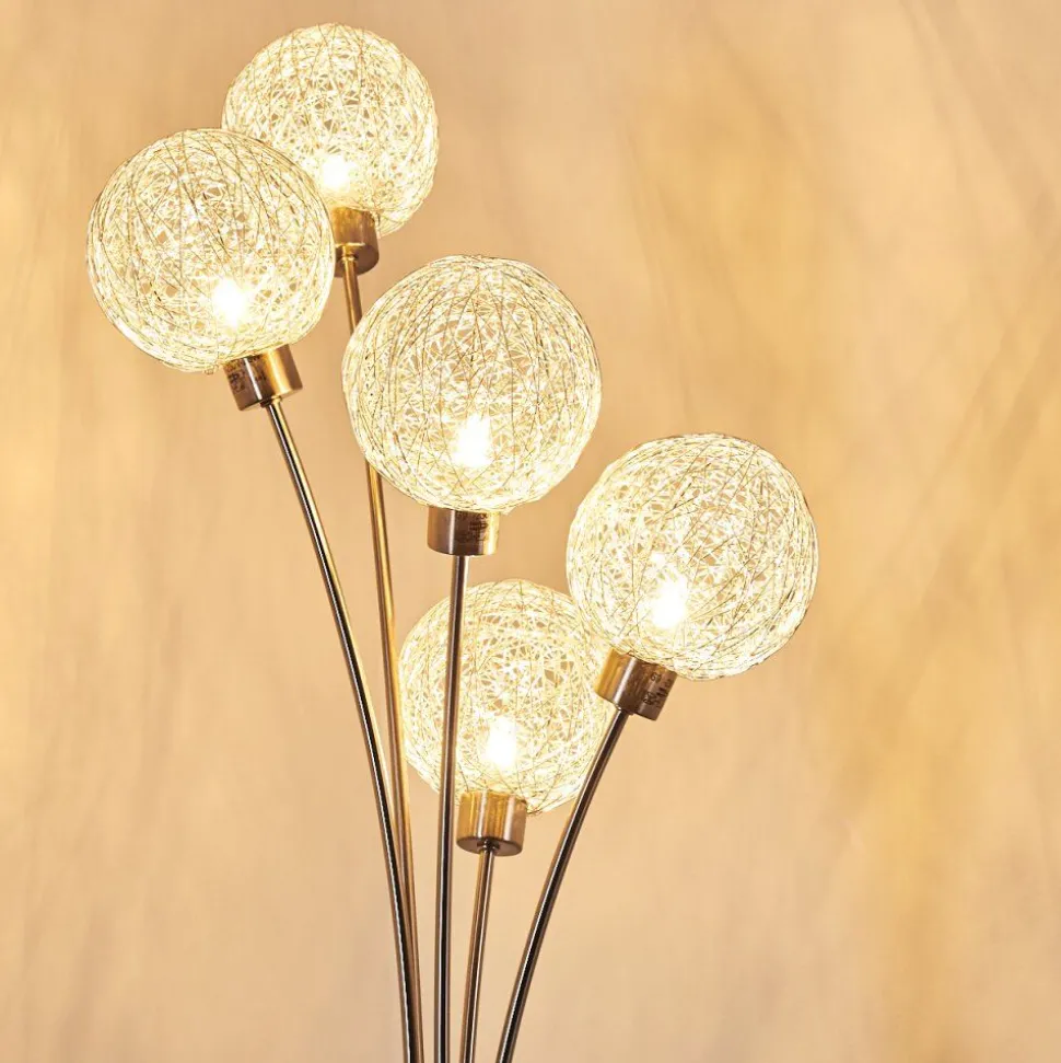 Lampadaire Bernado Nickel Mat, 5 Lumieres
