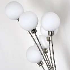 Lampadaire Bernado Nickel Mat, 6 Lumieres