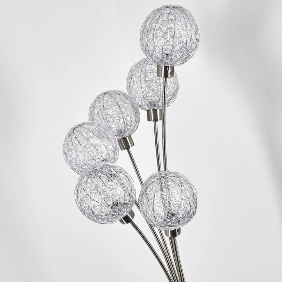 Lampadaire Bernado Nickel Mat, 6 Lumieres
