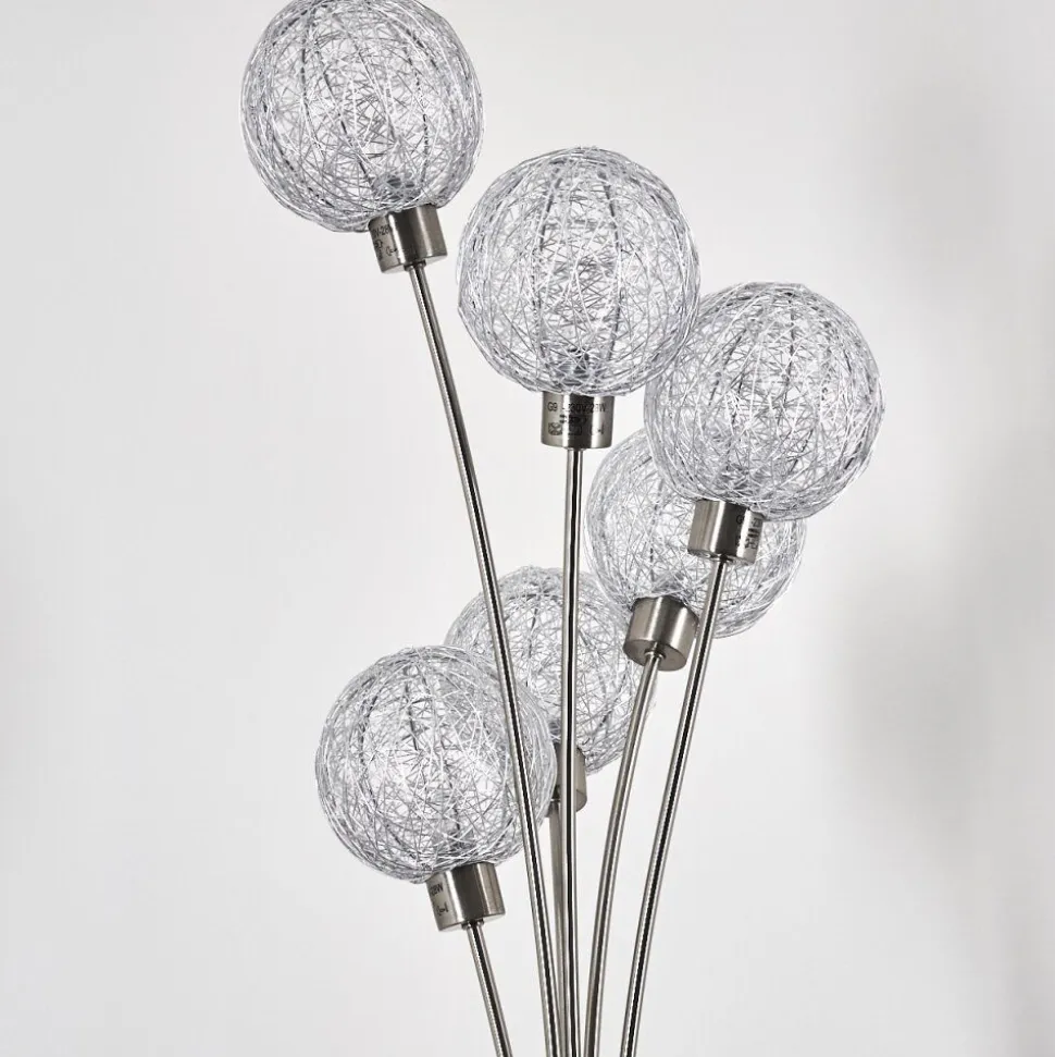 Lampadaire Bernado Nickel Mat, 6 Lumieres