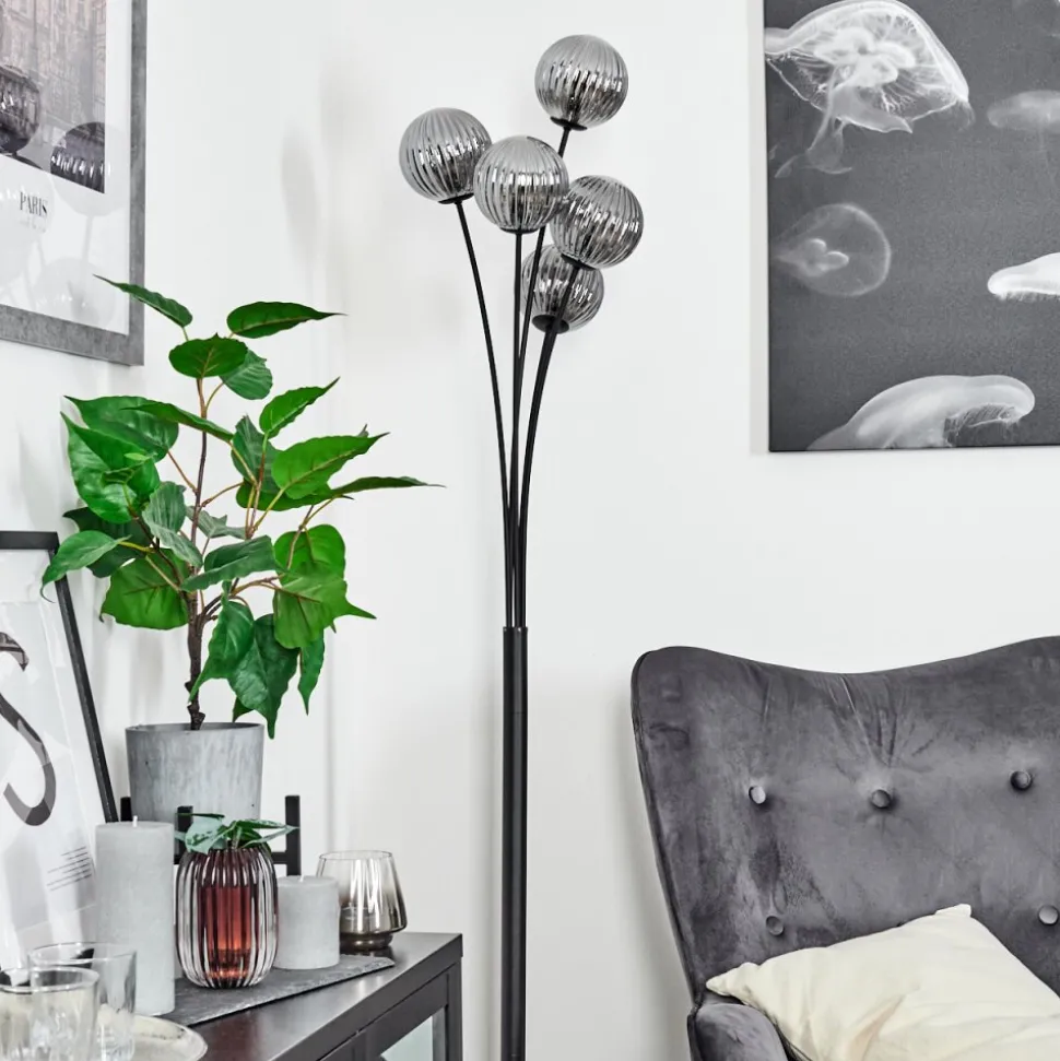 Lampadaire Bernado Noir, 5 Lumieres