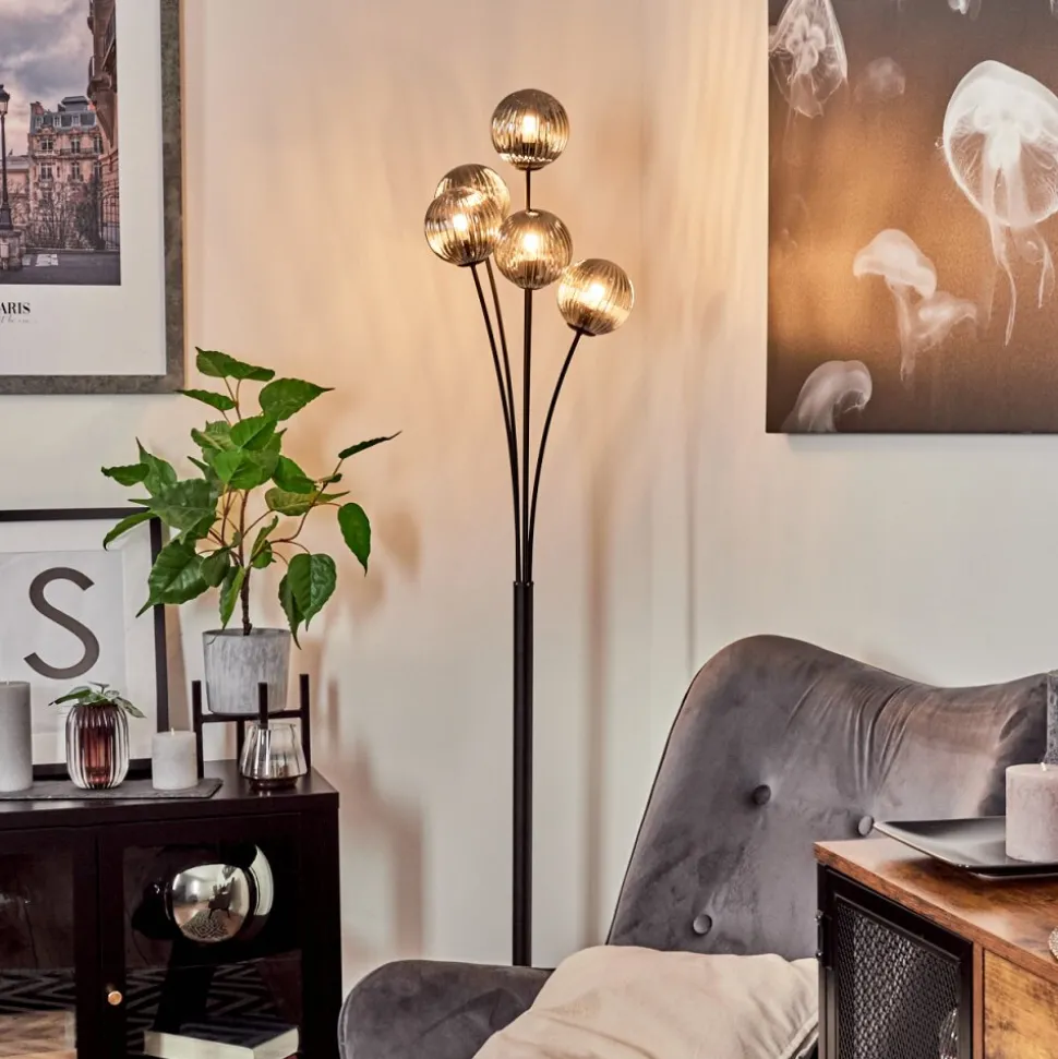Lampadaire Bernado Noir, 5 Lumieres