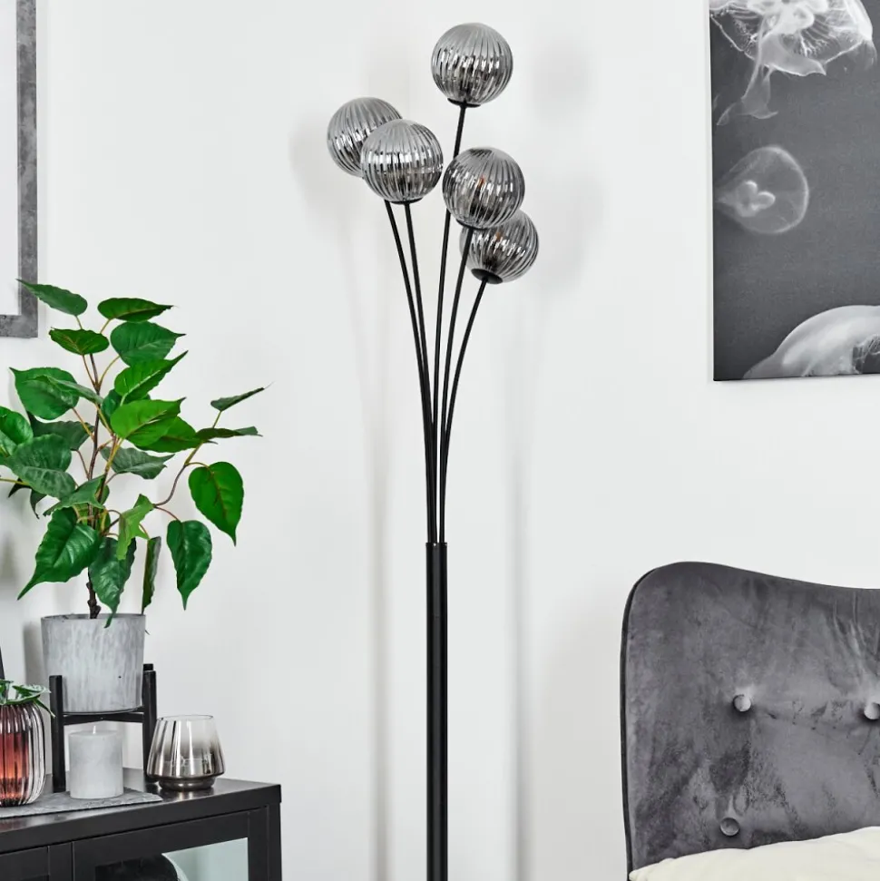 Lampadaire Bernado Noir, 5 Lumieres