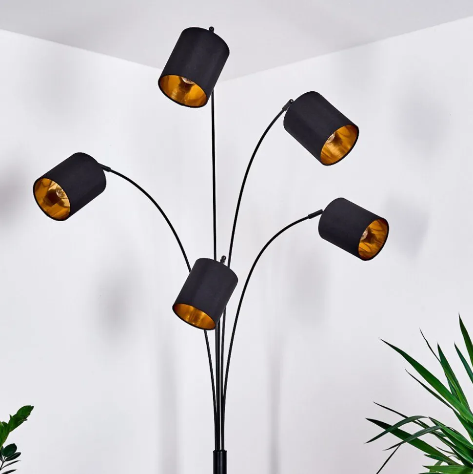 Lampadaire Bhutan Noir, 5 Lumieres