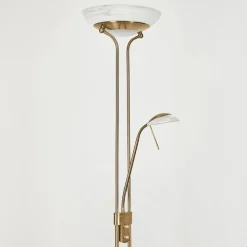 Lampadaire Biot Led Laiton, 2 Lumieres