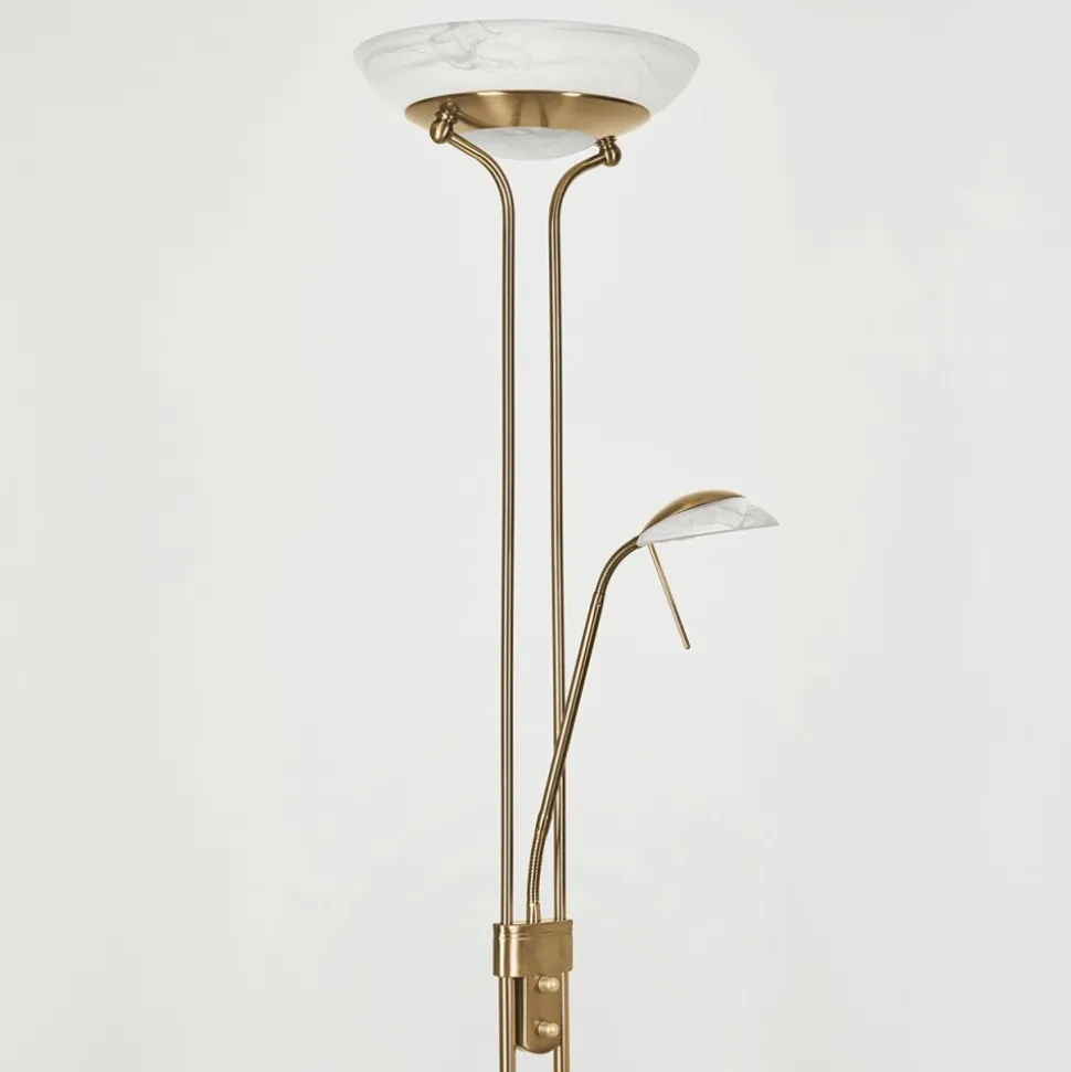 Lampadaire Biot Led Laiton, 2 Lumieres