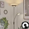 Lampadaire Biot Led Nickel Mat, 2 Lumieres