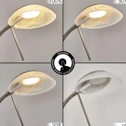 Lampadaire Biot Led Nickel Mat, 2 Lumieres
