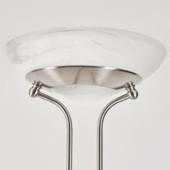 Lampadaire Biot Led Nickel Mat, 2 Lumieres