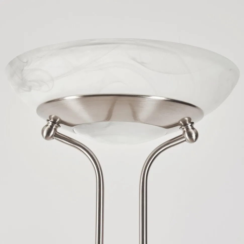 Lampadaire Biot Led Nickel Mat, 2 Lumieres