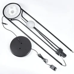 Lampadaire Biot Led Noir, 2 Lumieres