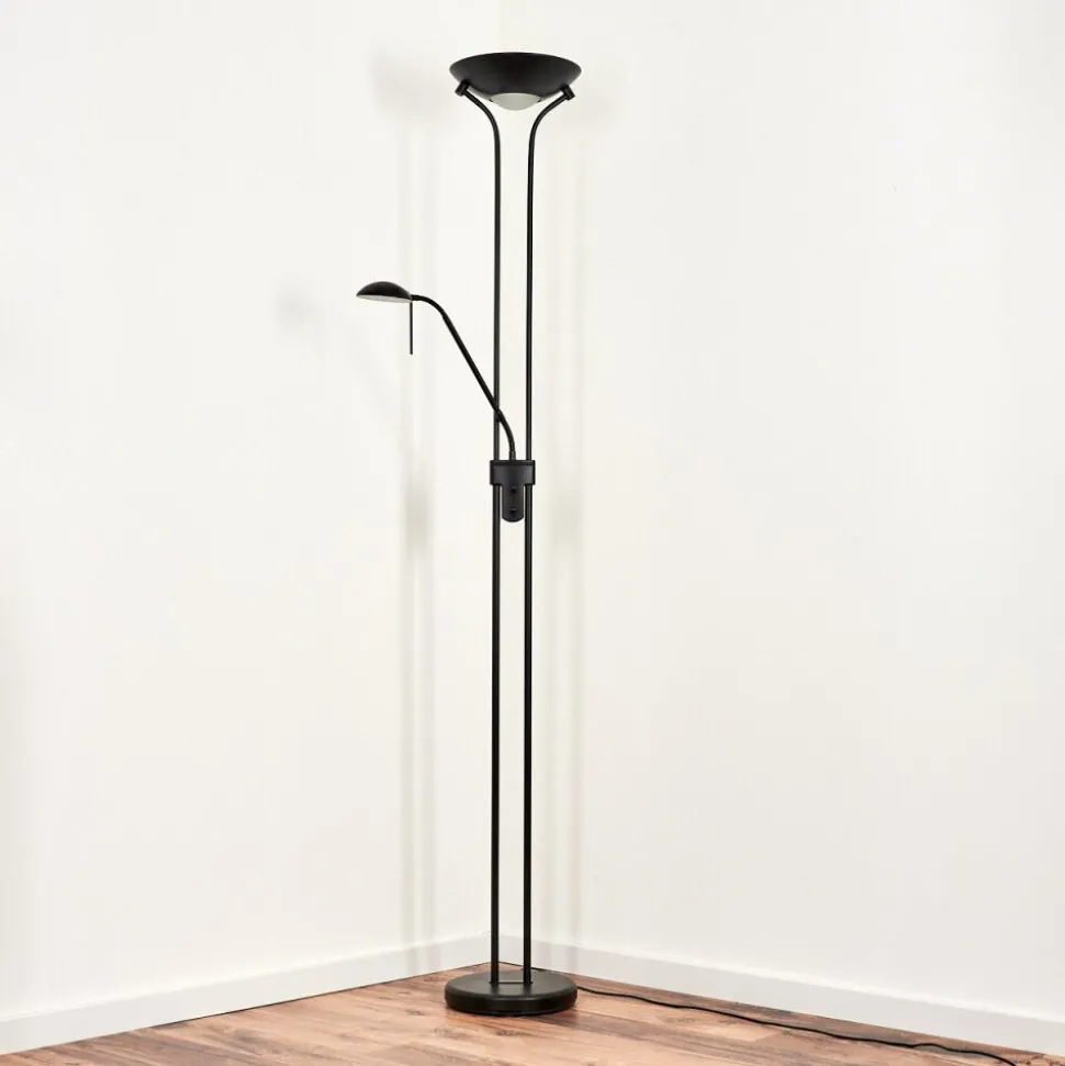 Lampadaire Biot Led Noir, 2 Lumieres