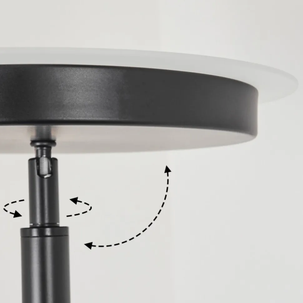 Lampadaire Busswil Led Noir, 2 Lumieres