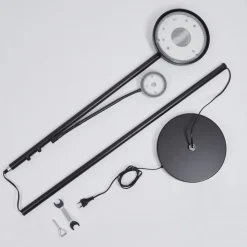 Lampadaire Busswil Led Noir, 2 Lumieres