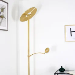 Lampadaire Cazis Led Laiton, 2 Lumieres
