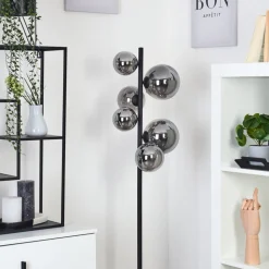 Lampadaire Chehalis Led Noir, 6 Lumieres