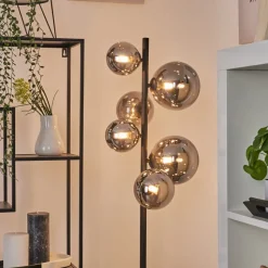 Lampadaire Chehalis Led Noir, 6 Lumieres