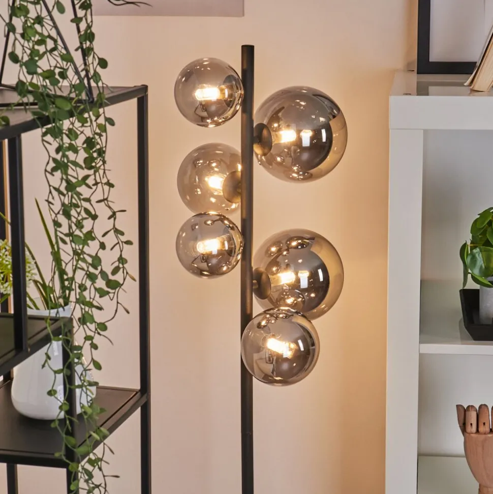 Lampadaire Chehalis Led Noir, 6 Lumieres
