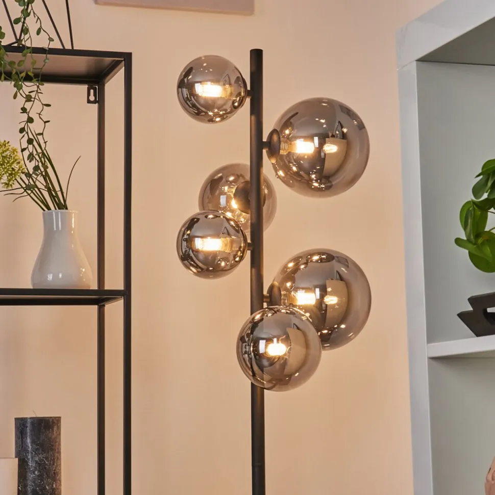 Lampadaire Chehalis Led Noir, 6 Lumieres