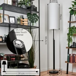 Lampadaire Coquimbito Led Noir, 1 Lumiere