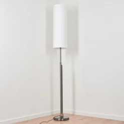 Lampadaire Coquimbito Led Nickel Mat, 2 Lumieres