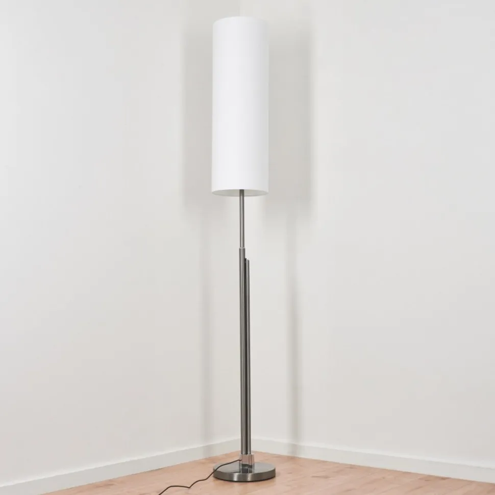 Lampadaire Coquimbito Led Nickel Mat, 2 Lumieres