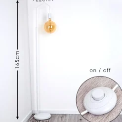 Lampadaire Cuyama Blanc, 1 Lumiere