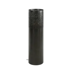 Lampadaire Cylinder Nickel Mat, Noir, 1 Lumiere