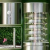 Lampadaire Dakar Acier Inoxydable, 1 Lumiere, Detecteur De Mouvement