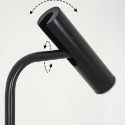 Lampadaire Dalheim Led Noir, 1 Lumiere