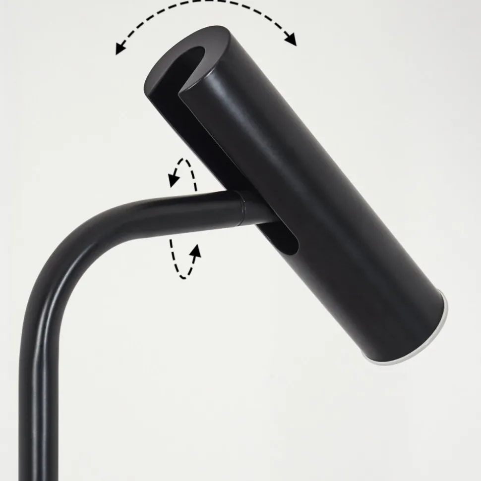 Lampadaire Dalheim Led Noir, 1 Lumiere