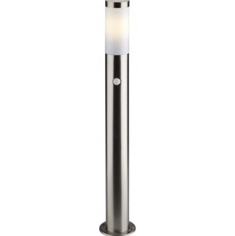Lampadaire D'Exterieur Brilliant Chorus Acier Inoxydable, 1 Lumiere, Detecteur De Mouvement