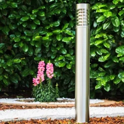 Lampadaire D'Exterieur Dakar Acier Inoxydable, 1 Lumiere