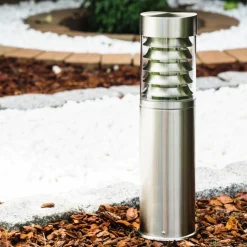 Lampadaire D'Exterieur Dakar Acier Inoxydable, 1 Lumiere