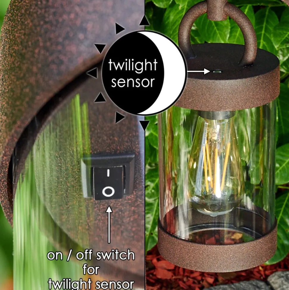 Lampadaire D'Exterieur Fulham Rouille, 1 Lumiere