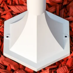 Lampadaire D'Exterieur Hongkong Frost Blanc, 1 Lumiere, Detecteur De Mouvement