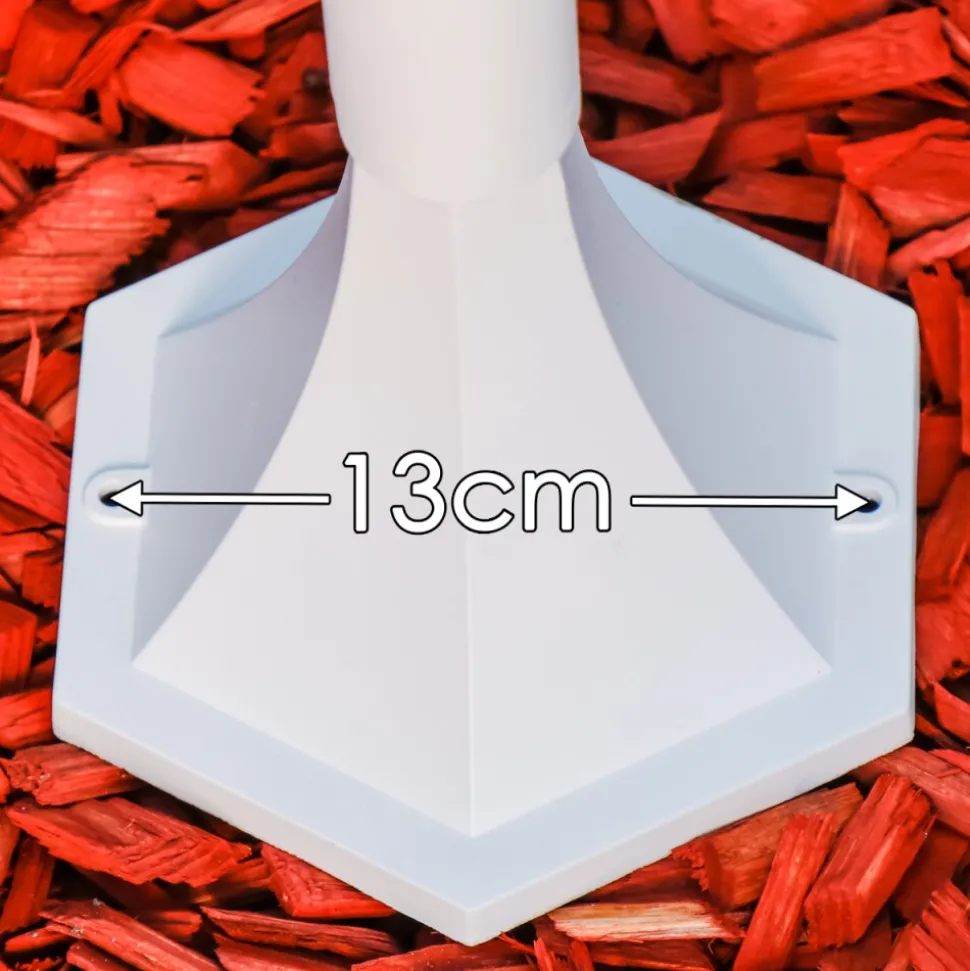 Lampadaire D'Exterieur Hongkong Frost Blanc, 1 Lumiere, Detecteur De Mouvement