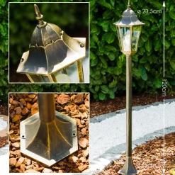 Lampadaire D'Exterieur Hongkong Bronze, Or, 1 Lumiere
