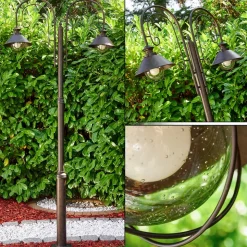 Lampadaire D'Exterieur Lohja Rouille, 2 Lumieres