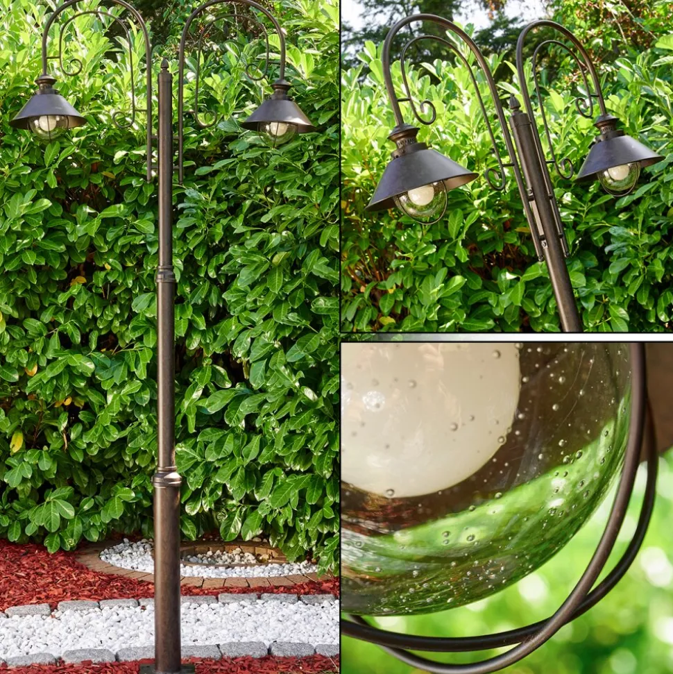 Lampadaire D'Exterieur Lohja Rouille, 2 Lumieres